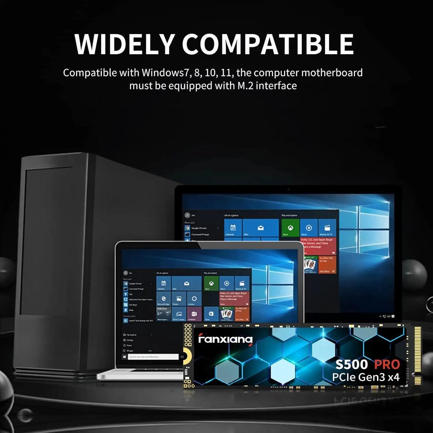 Fanxiang M.2 SSD Hard Disk 1TB 2TB 3500MB/s NVMe M2 SSD 512GB PCIe 3.0 Internal Solid State Drive EU US Local Delivery S500 Pro