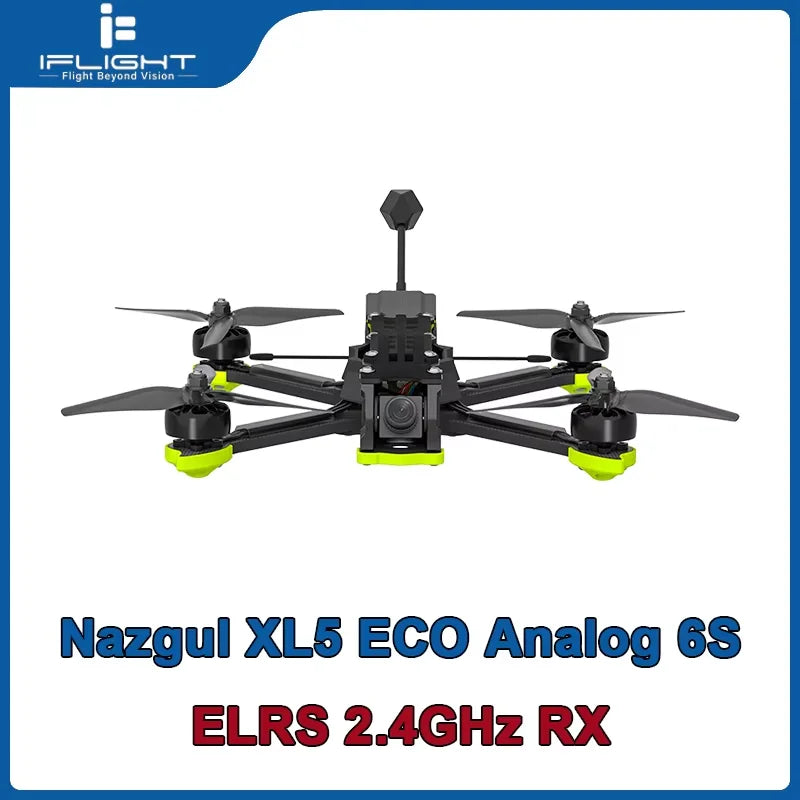 iFlight Nazgul XL5 ECO BNF V1.1 Analog 6S FPV Drone True-X Shaped XING-E Pro 2207 1800KV Motors for Lightweight Quadcopter