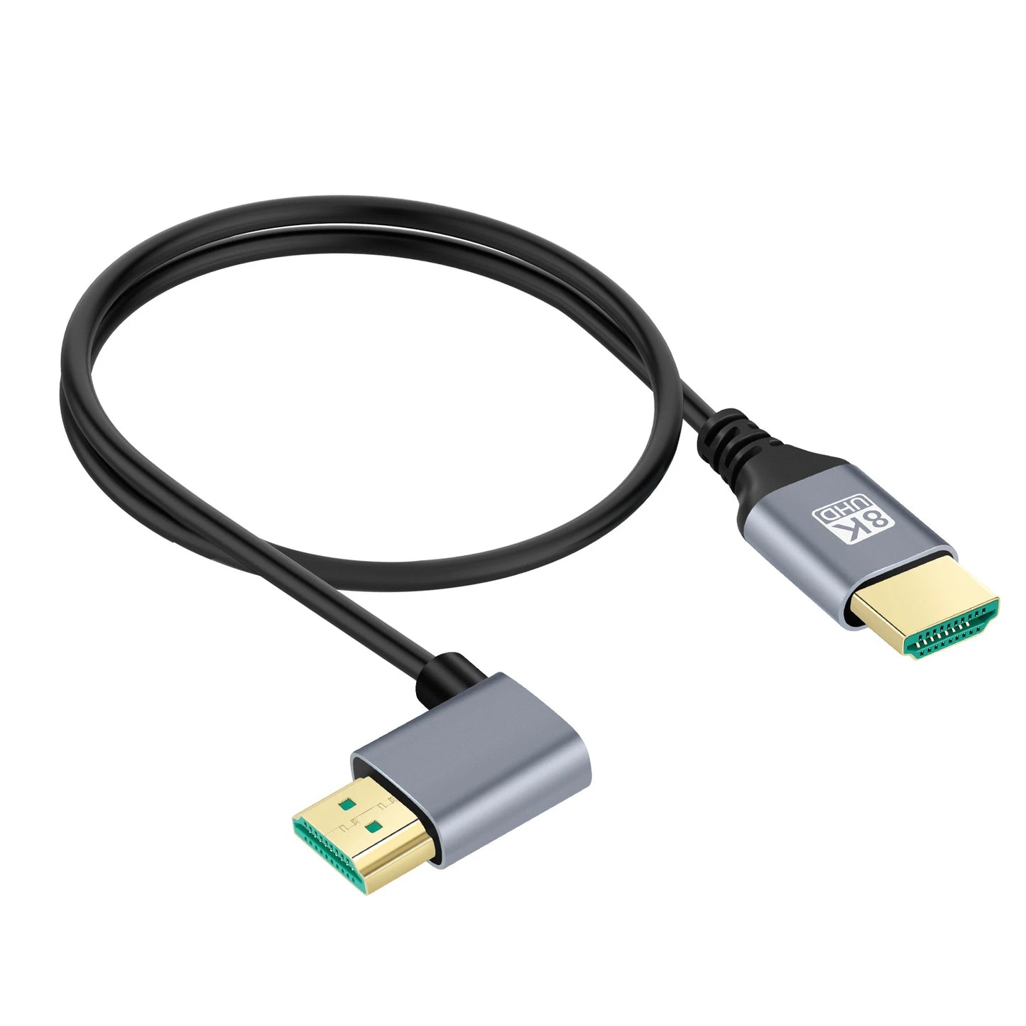 90 Degree Male To Male Cable 8K 60HZ 4K 120Hz HDMI-Compatible 2.1 Cable Cord Left/Right/UP/Down Angle for HD TV PS4 PS3 Xbox One