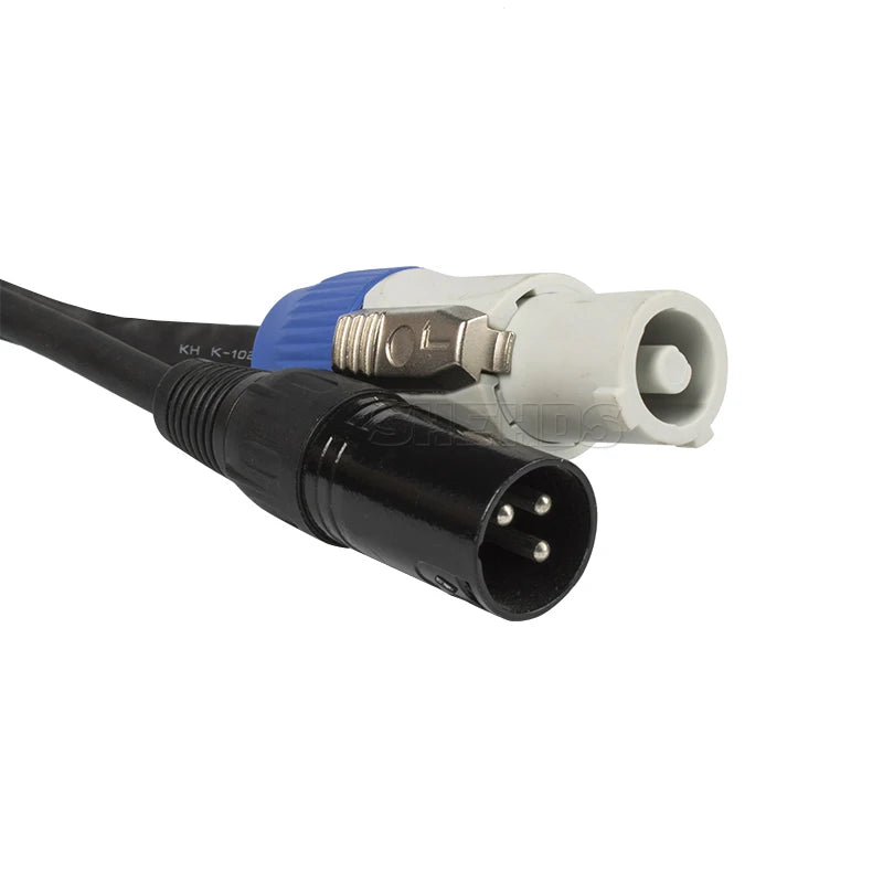 3 Meters/ 2 Meters Length Combination Powercon Plug DMX Cable Power Line Lighting Accessories For Stage Wedding DJ Disco SHEHDS