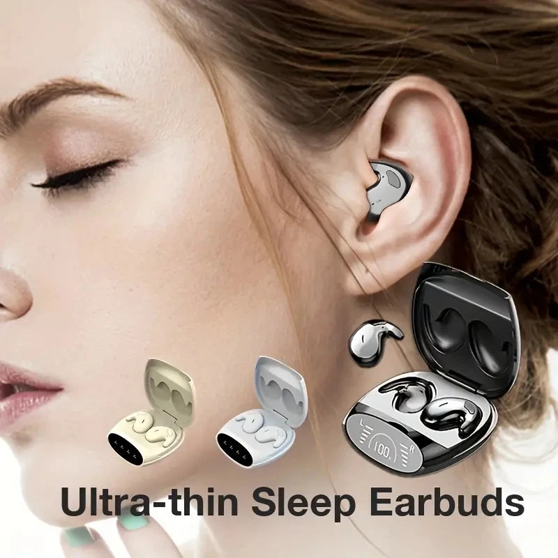 Mini Headphones Bluetooth Invisible Wireless Headset,Sleep Earphone With Mic  Sports Waterproof in-Ear Earbuds for Small Ears