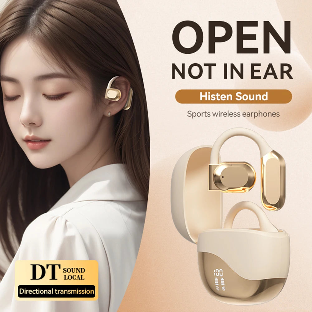 Intelligent Translator Earbuds Bluetooth-Compatible 5.4 Noise Cancelling Two-Way Voice Translator Ear Hook Translation Earphones