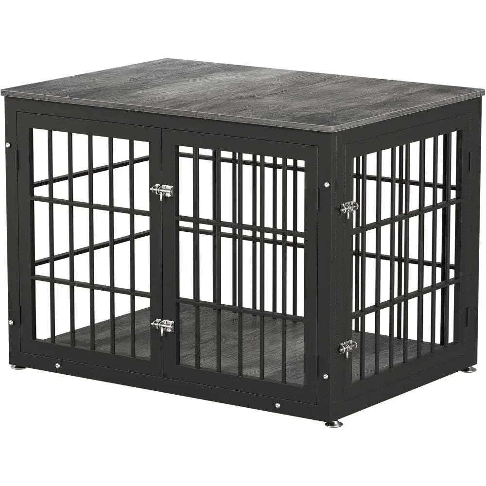 42 Inch Heavy Duty Dog Crate Furniture for Large and Medium Dogs, Decorative Pet House End Table, Wooden Cage Kennel Furniture I