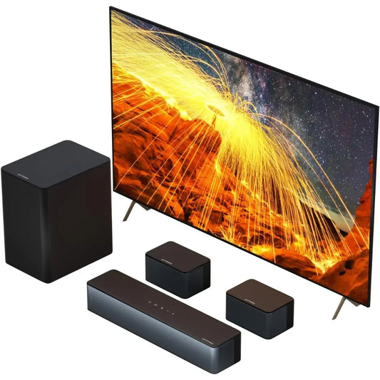 5.1 Virtual Surround Sound Bar, 320W Home Theater Surround System with Adjustable Speakers & Subwoofer, TV Speaker Soundbar, So