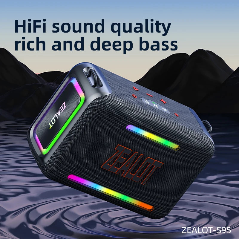 120W Waterproof Portable Loud Bluetooth Speaker, Wireless Outdoor Boombox SubwooferTriple Passive Radiators-Deep Bass