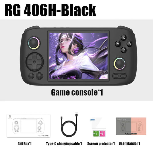 ANBERNIC RG406H Handheld Game Console 4 Inch IPS Multi-touch Screen Android 13 3D Hall joystick hall trigger Video Game RG 406H
