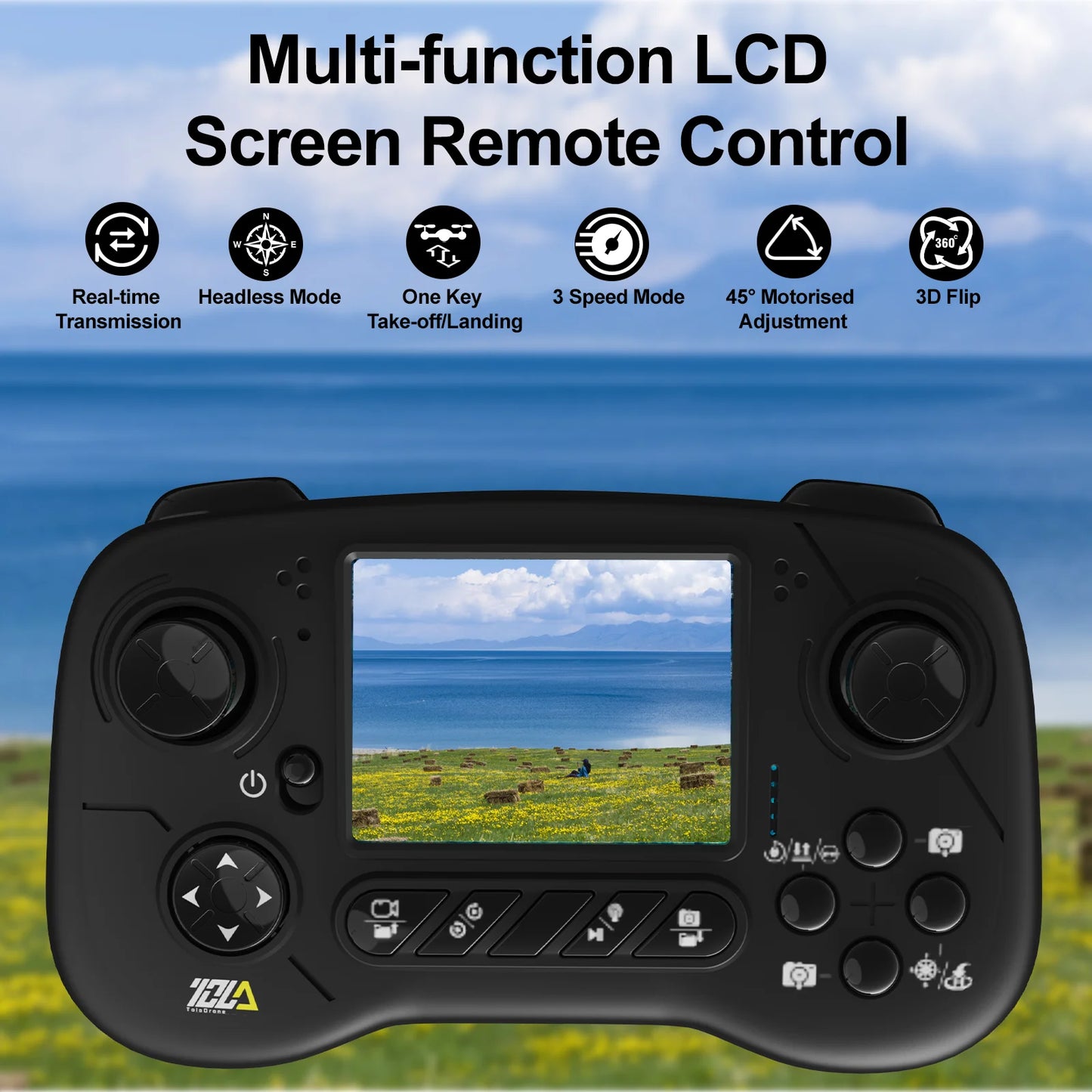 TD31LCD Drone RC Quadcopter with LCD Screen Brushless UAV Optical Flow for Adult Beginner  Digital Image Transmission CO