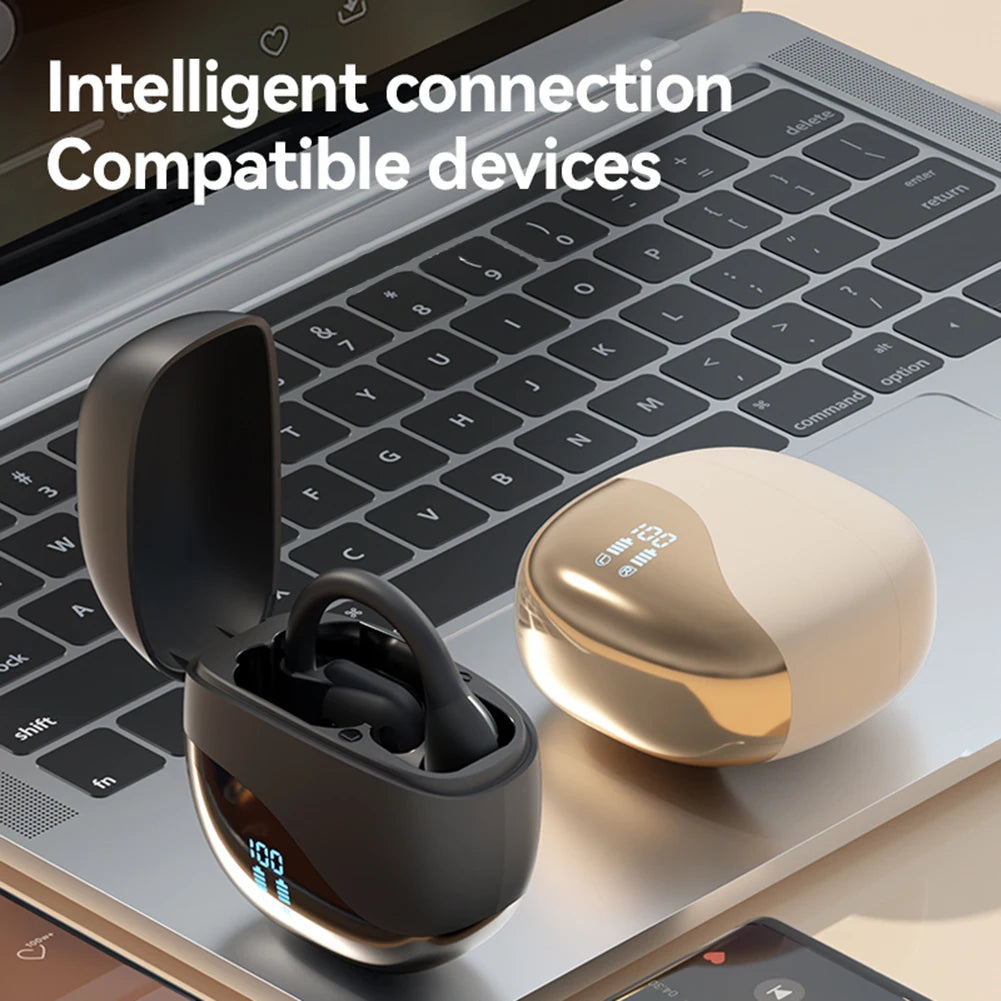 Intelligent Translator Earbuds Bluetooth-Compatible 5.4 Noise Cancelling Two-Way Voice Translator Ear Hook Translation Earphones