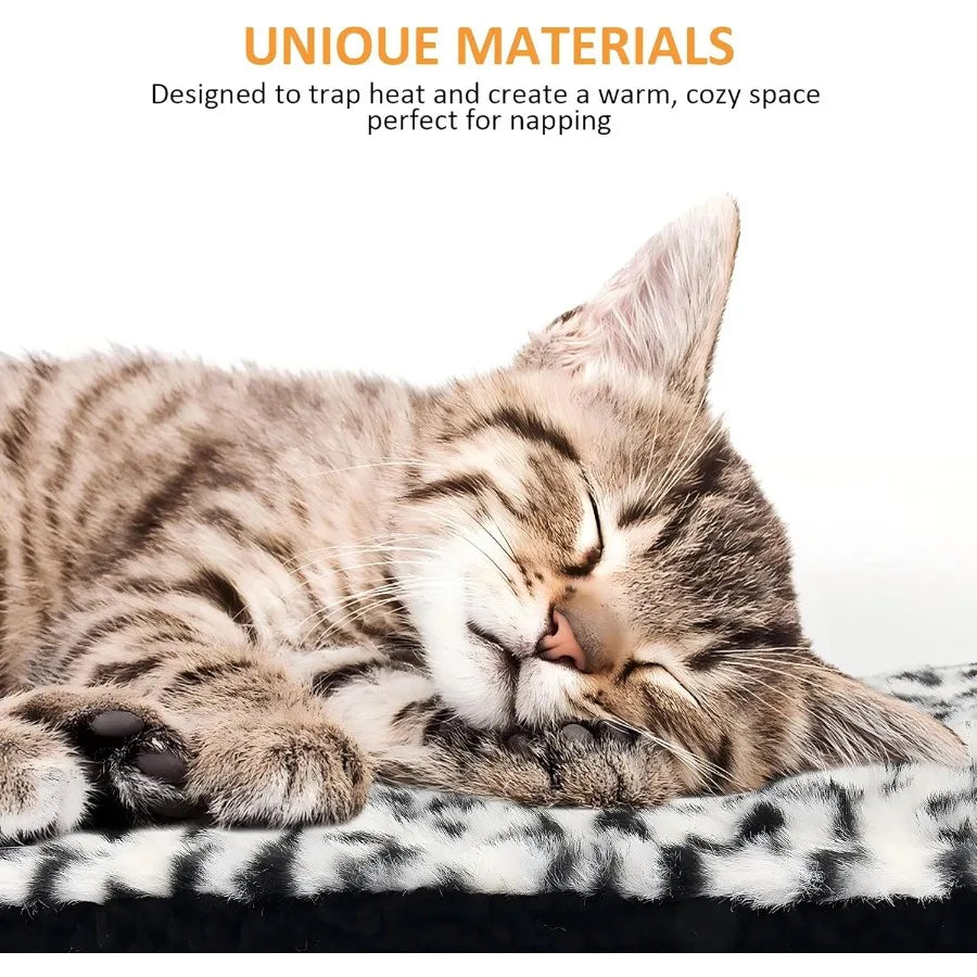 Self Warming Cat Bed Pad Thermal Non Electric Heating Mat for Cats and Small Dogs Washable Self Heating Pet Blanket with No Sli