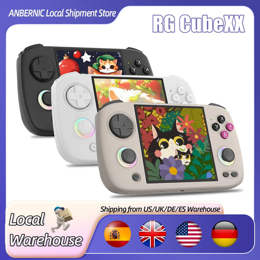 ANBERNIC RG CubeXX Handheld Game Console 3.95” 720*720 IPS OCA 1:1 Screen 3800mAh H700 Linux System RGCUBEXX TV HD Out With APP