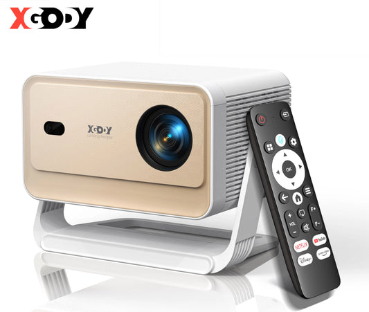 XGODY N6 Pro Netflix Official 4K Projector Voice Control Smart Android TV Whale OS 32GB ROM for Outdoor Movie Home Theater