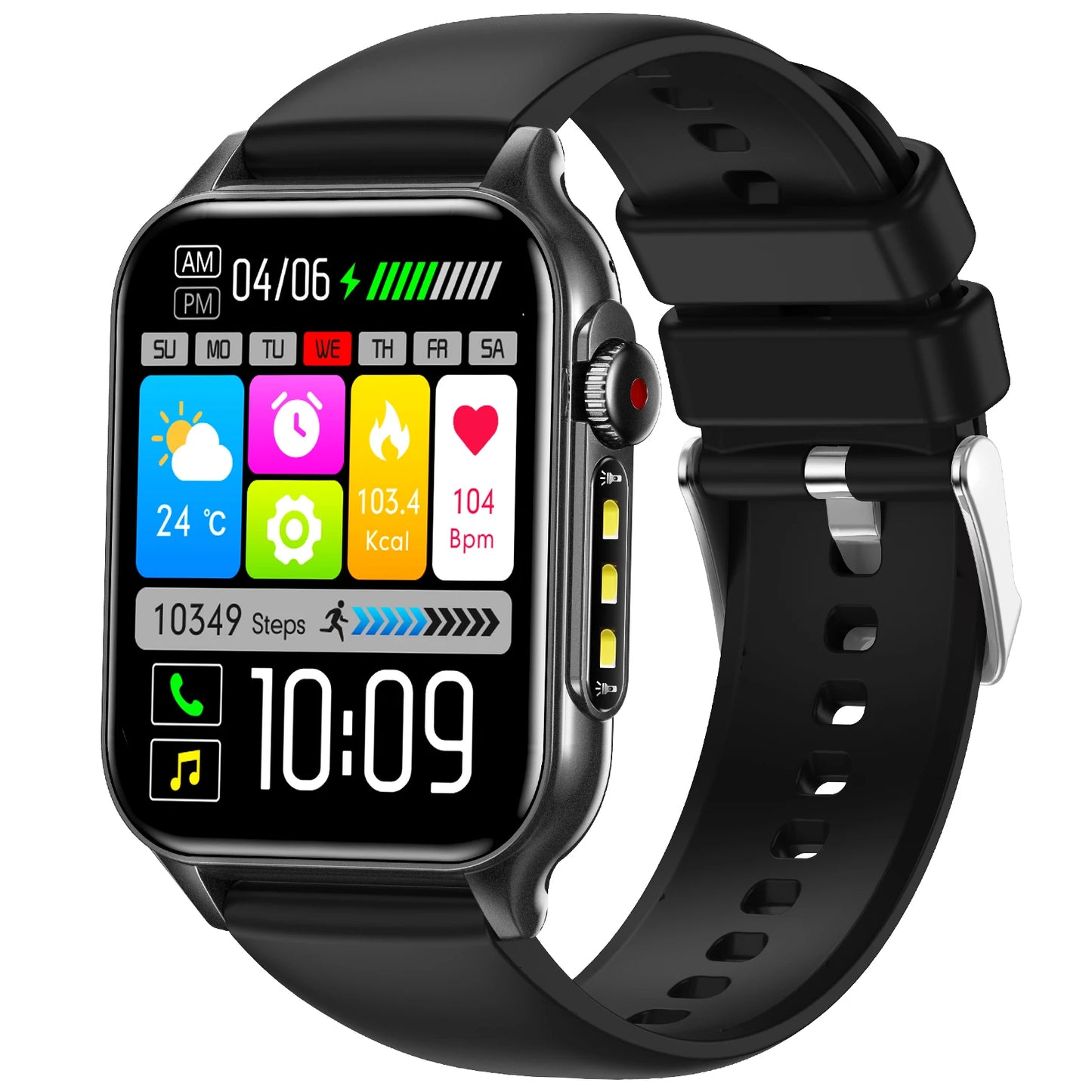 LaNikar New Smart Watch P6 Max 1.96" HD Large Screen Men And Women With LED Flashlight Bluetooth Call Fashion Sports Watches
