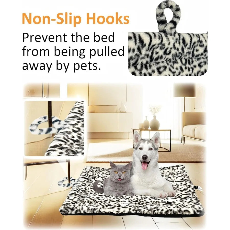 Self Warming Cat Bed Pad Thermal Non Electric Heating Mat for Cats and Small Dogs Washable Self Heating Pet Blanket with No Sli