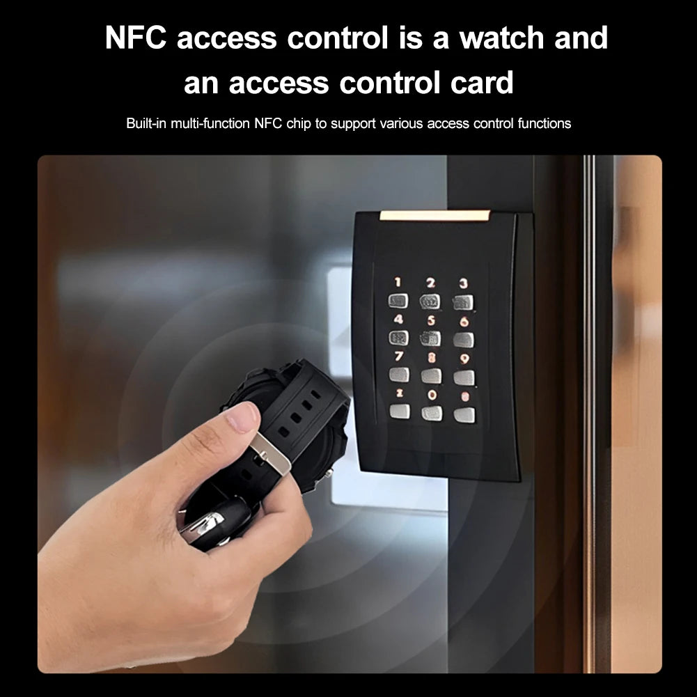 Sports Smart Watch with NFC Access Control Smartwatch Wireless Auto Remote Control Duplicator 315MHz 433 MHz Gate Copy Remote