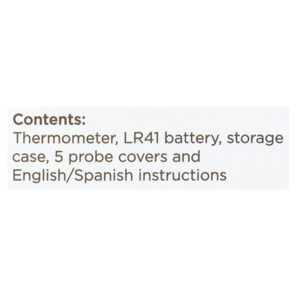 30-Second Digital Thermometer Oral Rectal Underarm Use Accurate Temperature Reading Battery Operated Last Reading Memory