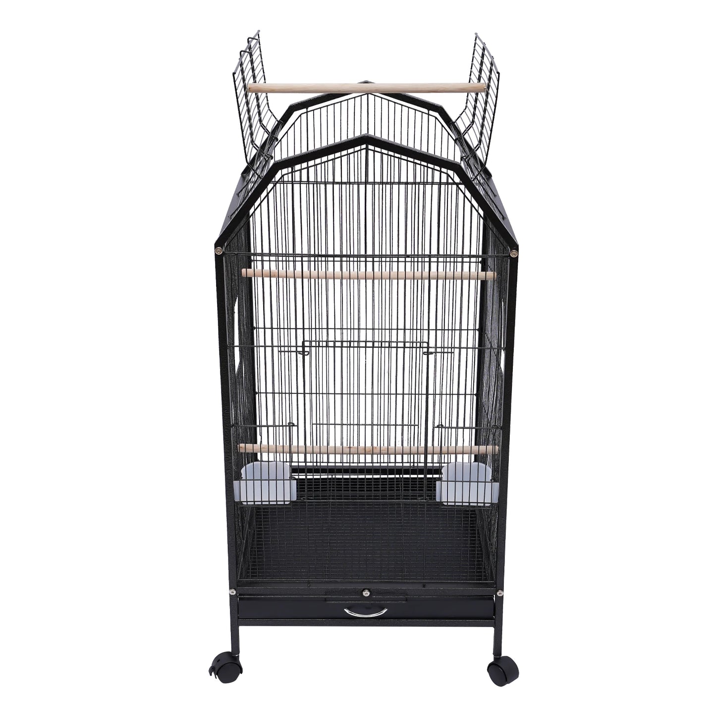 6.9in Large Bird Cage Iron Large Outdoor Parrot Cage for Parrot Finch Cage Macaw Cockatoo Flight Cages Large Finch Bird Cage wit