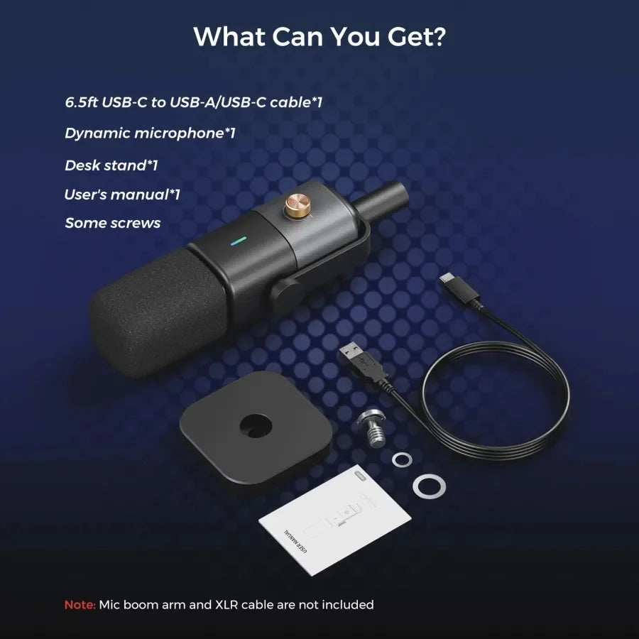 NearStream Professional Microphone Dynamic XLR USB Mic Desktop US Local Shipping Plug-and-Play for Gaming Studio Streaming