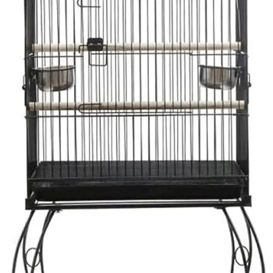 Large Metal Bird Cage with Stand, Ideal for Breeding Pigeons, Parrots, and Parakeets, Silent Wheel for Flight Birds