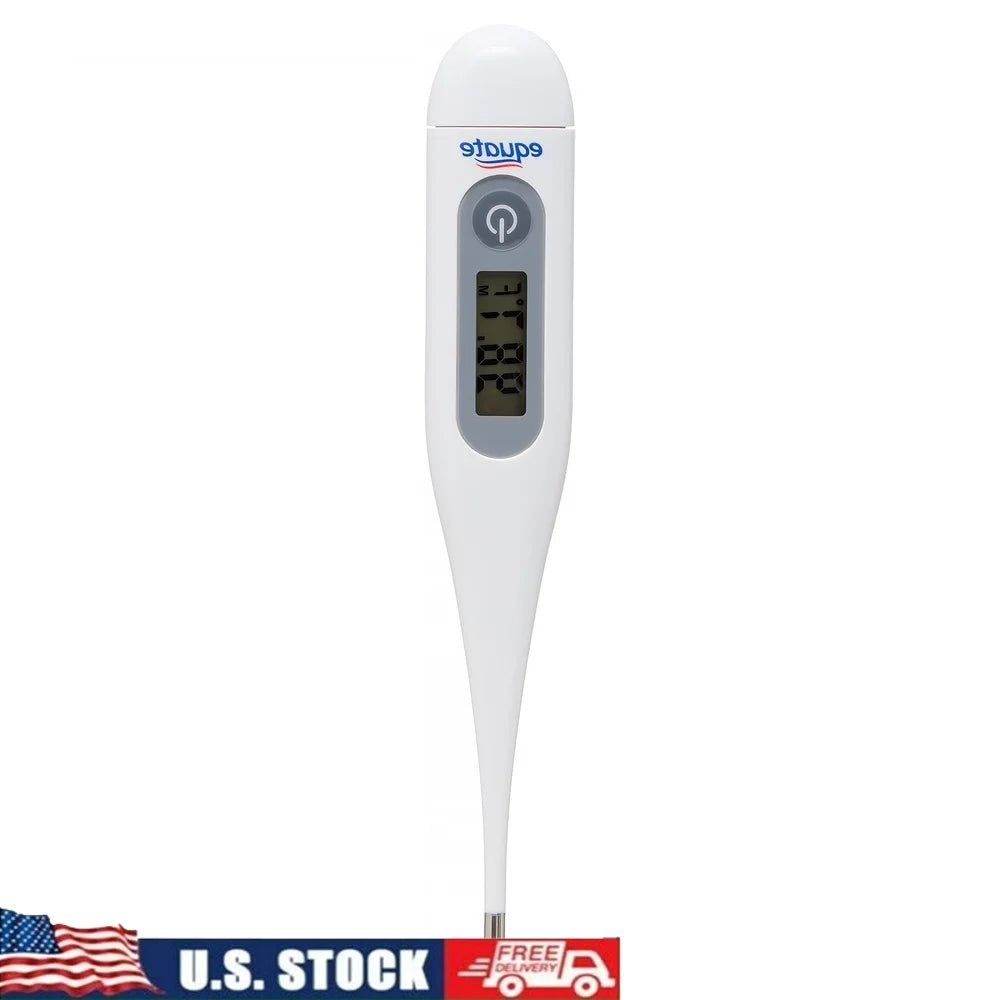 30-Second Digital Thermometer Oral Rectal Underarm Use Accurate Temperature Reading Battery Operated Last Reading Memory
