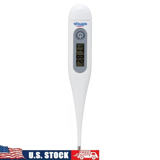 30-Second Digital Thermometer Oral Rectal Underarm Use Accurate Temperature Reading Battery Operated Last Reading Memory