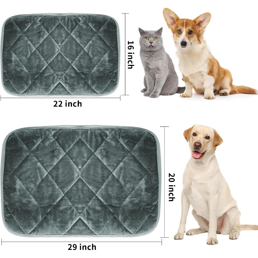Self-Warming Cat Bed for Indoor and Outdoor Use: Ultra Soft Self-Heating Pet Mat with Washable Thermal Pad Ideal for Cats and D