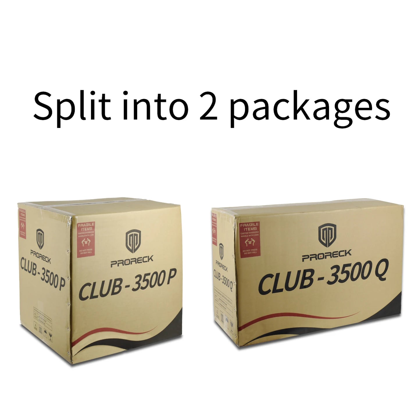 PRORECK Club 3500 15 inch subwoofer 3000W DJ Powered PA Speaker System Combo Set with 8 Array Speakers，Bluetooth, USB, SD Card