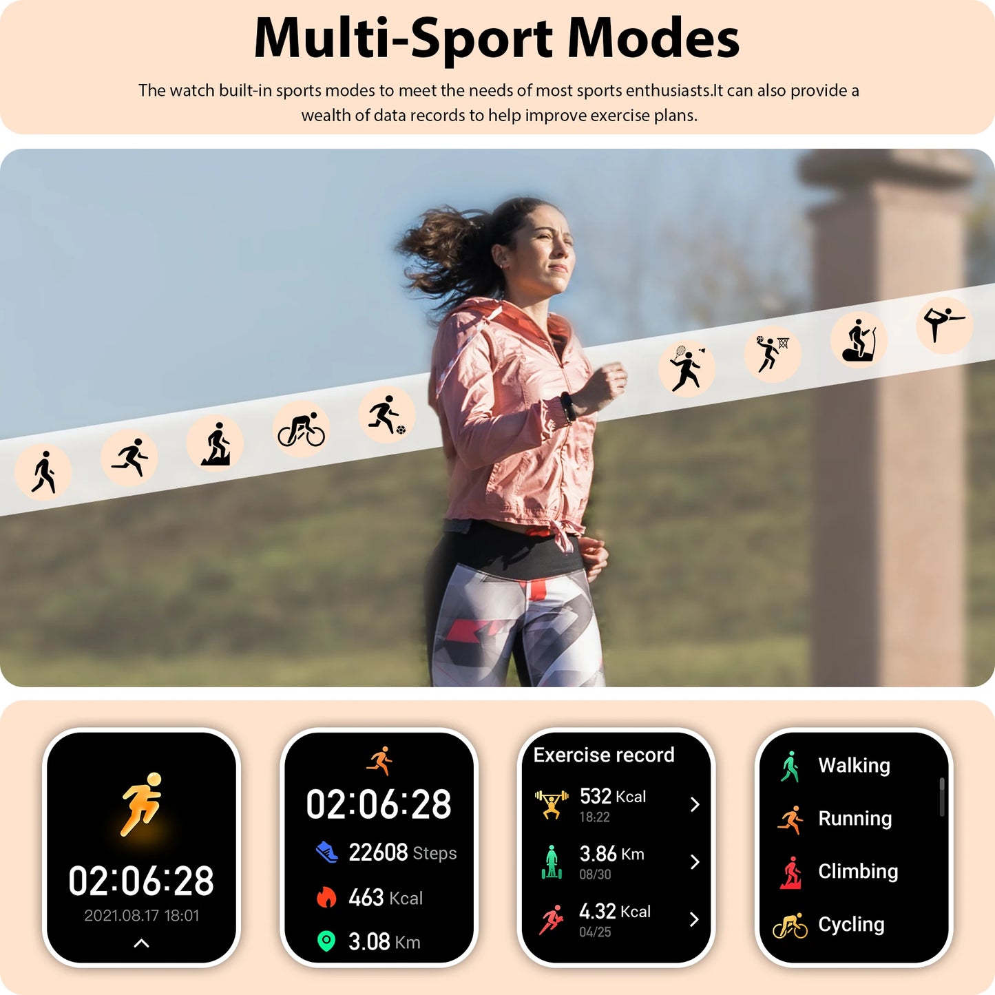 Smart Watch for Women/Men (Answer/Make Calls)Fitness Tracker Watch for iPhone/Android Phones, Pedometer, Gift for Family