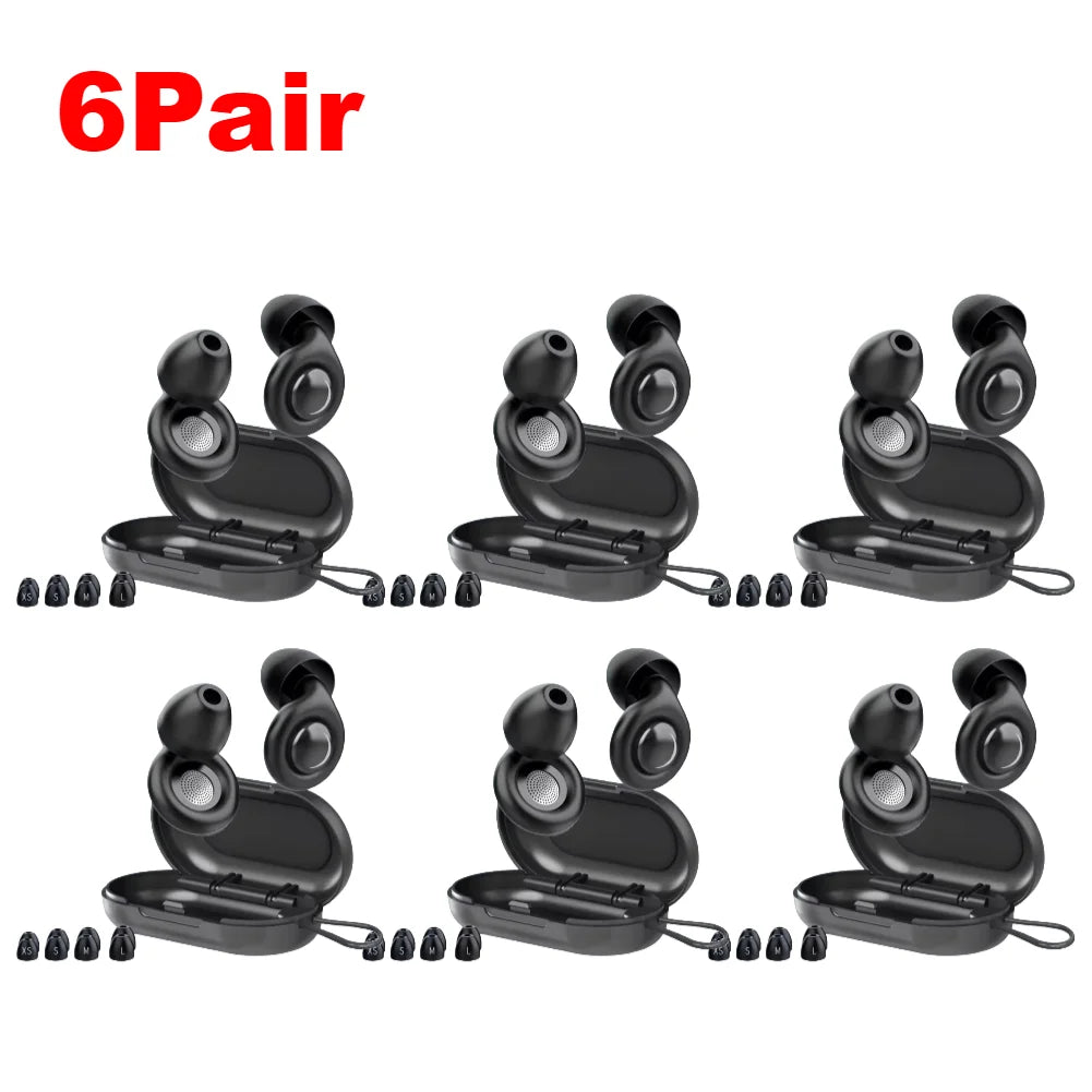 1-6Pair Silicone Anti-noise Earplugs For Sleeping Anti Snoring Motorcycle Earplug Noise Insulation Ear Protectors For Studying