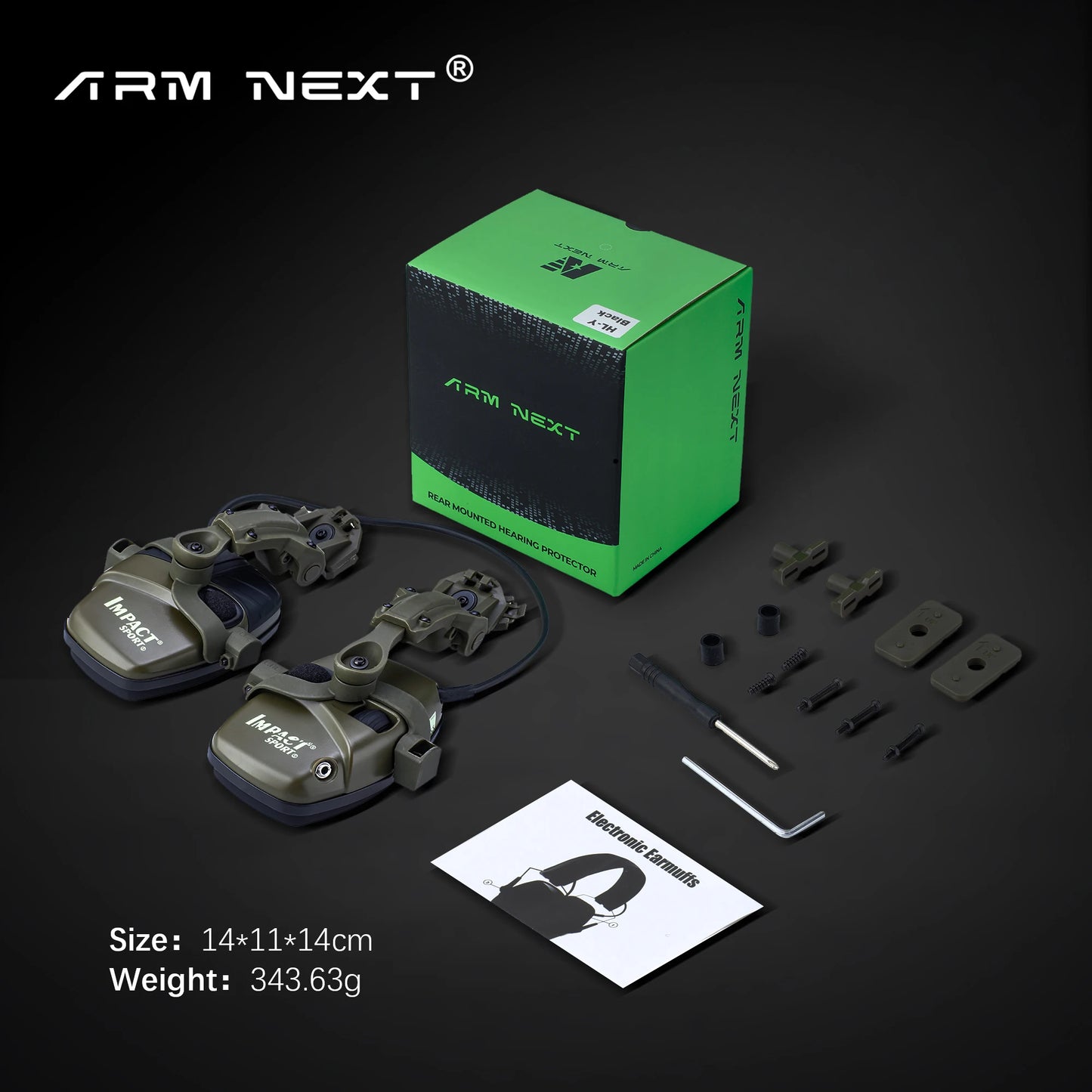 Impact Sport Electronic Shooting Headset Helmet Mounted Ver Hunting Pickup Noise Reduction Hearing Protection Tactical Headset