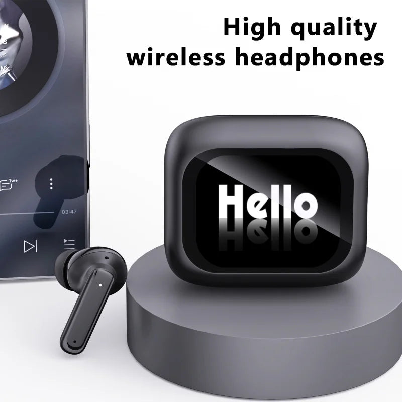 2024 Upgraded For Smart Touch Screen Wireless Earbuds - Unisex, With Built-In Mic, Volume Control Compatible For smart phone