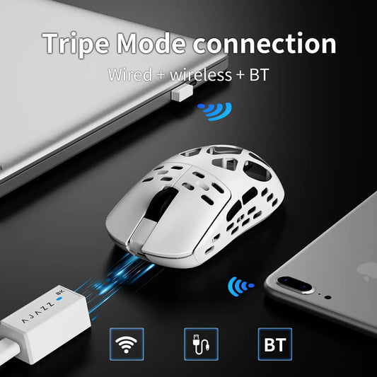 AJAZZAM3 Magnesium Alloy Mouse Lightweight Version PAW3950 Gaming Mouse Wireless Three Modes Black Mythology Transmission