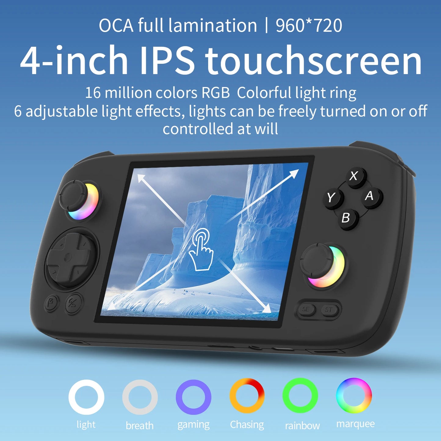 ANBERNIC RG406H Handheld Game Console 4 Inch IPS Multi-touch Screen Android 13 3D Hall joystick hall trigger Video Game RG 406H