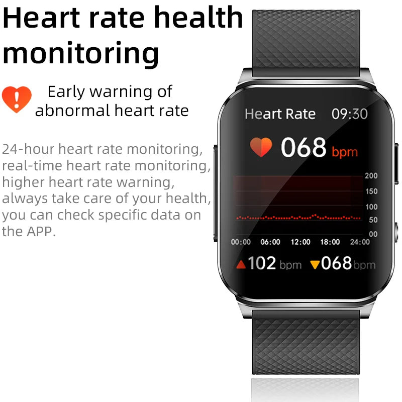 2025 New Smart Watch Men Women ECG Heart Rate Blood Pressure SpO2 Body Temperature Sleep Monitor Fitness Monitor Sports Watch