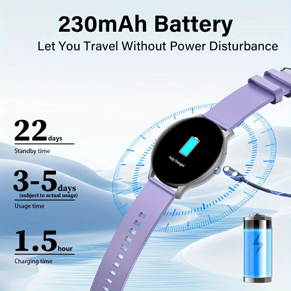 LAXASFIT Smart Watch 1.46 HD Screen Heart Rate Monitor Sports Fitness Watch IP68 Waterproof Bluetooth Android IOS Smart Watch