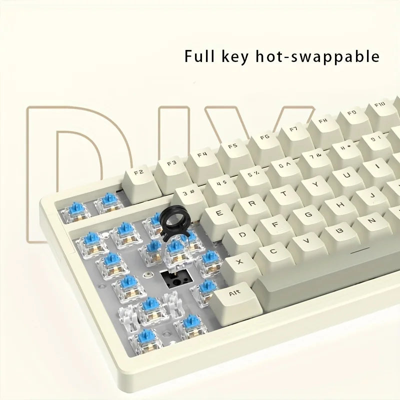 AJAZZAK99 wired mechanical keyboard, hot-swappable gaming, RGB backlit gaming