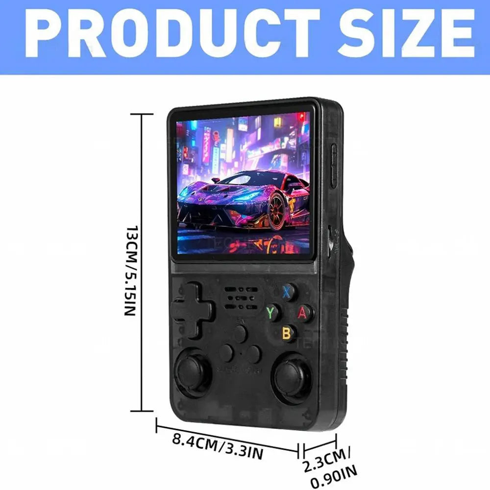 WUDS Open Source R36HD Retro Handheld Video Game Console Linux System 3.5 Inch IPS Screen Portable Pocket Video Player 64G games