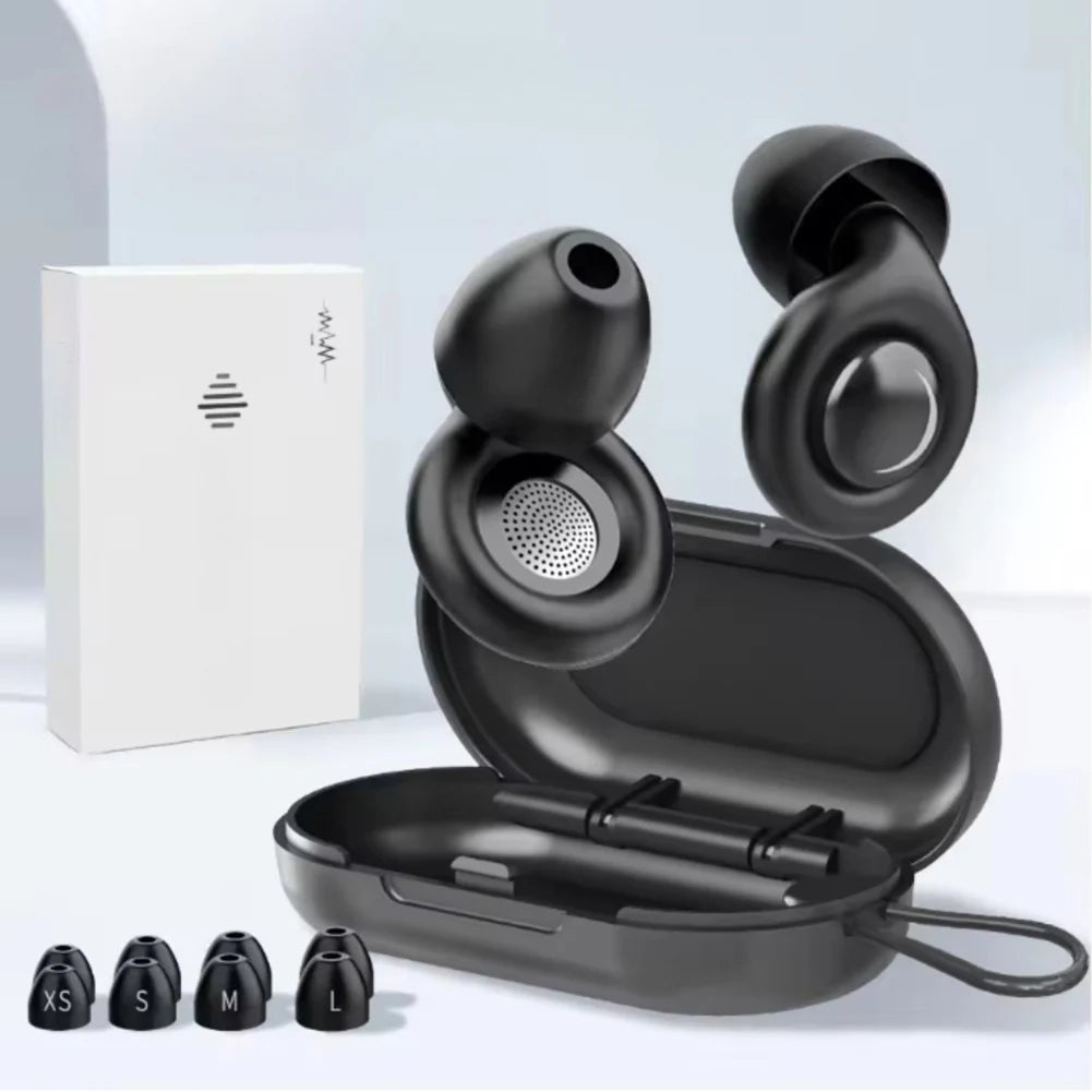 Reusable Silicone Snore Blocker Ear Plug with 10 Ear Tips in XS/S/M/L Anti-Noise Motorcycle Earplugs Noise Cancelling Ear Plugs