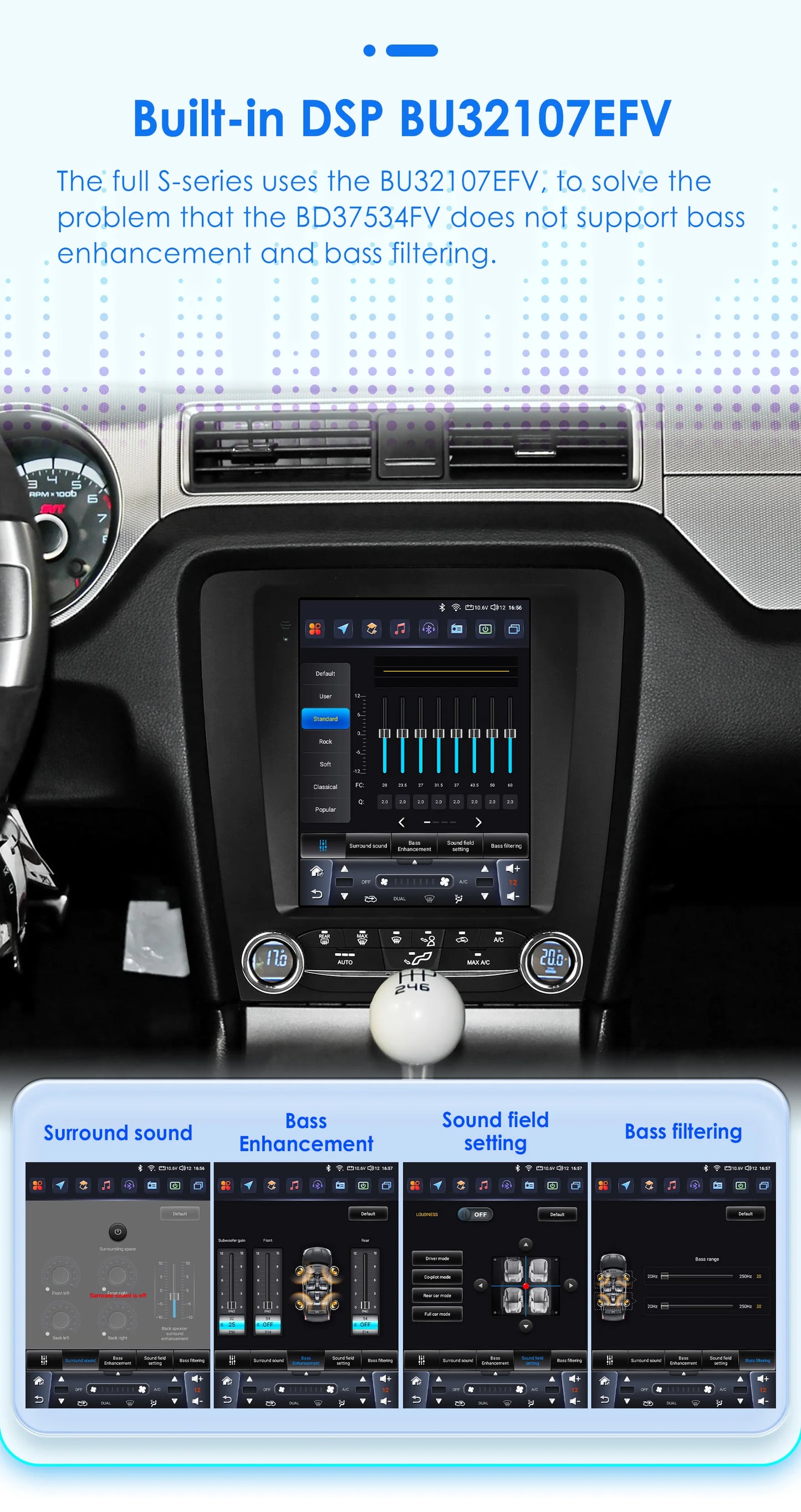 9.7"Carplay Android-auto Car radio GPS Stereo for FORD Mustang 2010-2014 multimedia Video player car intelligent systems 4G+wifi