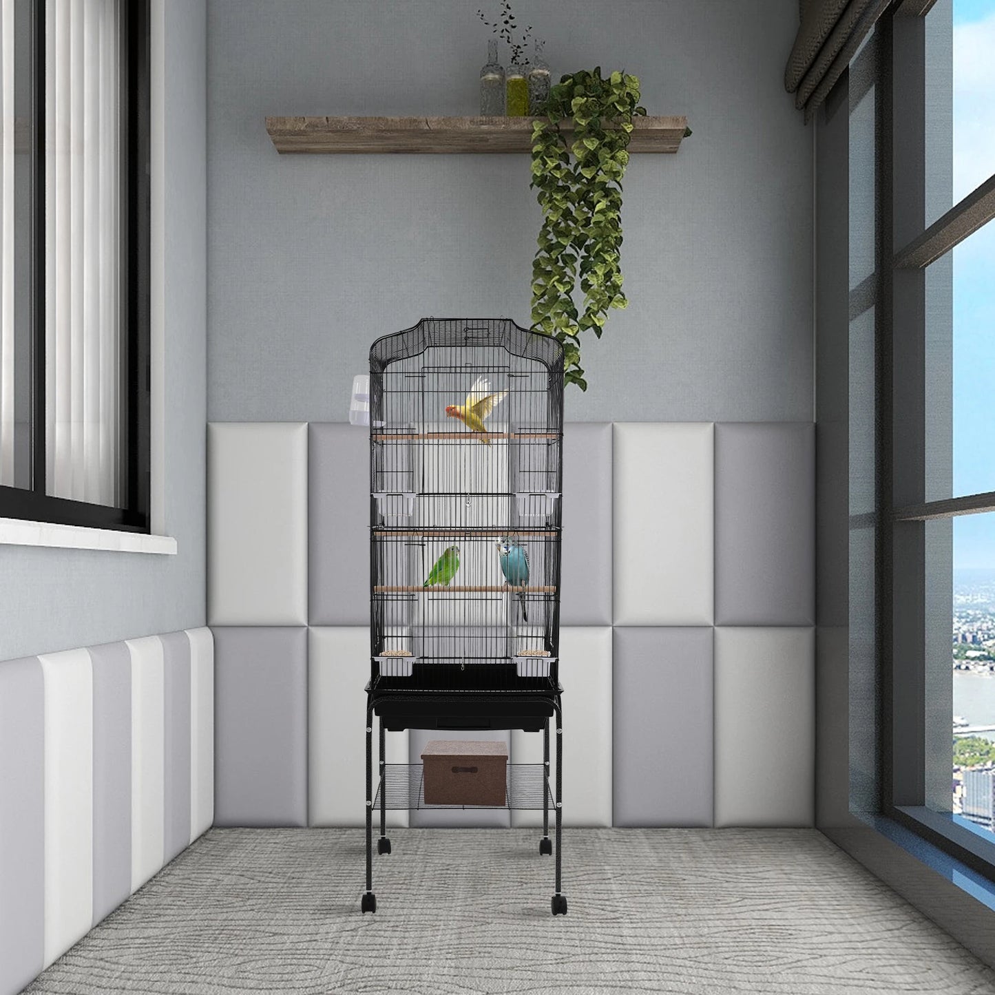 Bird Cage with Wheels Breeding Cage for Parrots Large Bird Cage Bird Cage