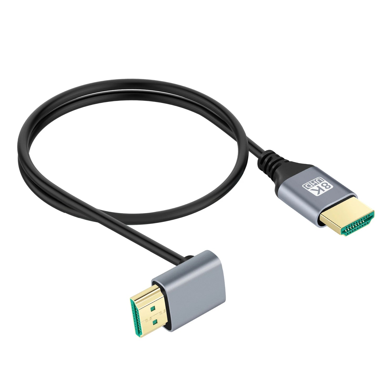 90 Degree Male To Male Cable 8K 60HZ 4K 120Hz HDMI-Compatible 2.1 Cable Cord Left/Right/UP/Down Angle for HD TV PS4 PS3 Xbox One