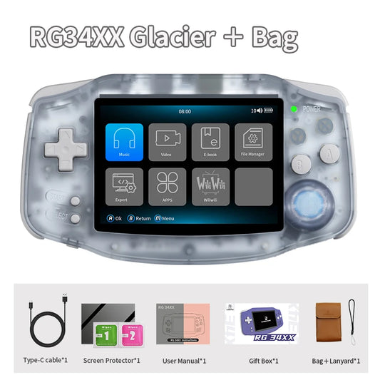 ANBERNIC RG 34XX Handheld Game Console 3.4” IPS 720*480 Screen Linux 64-bit 3500mAH Bluetooth RG34XX Retro Video Gaming Players