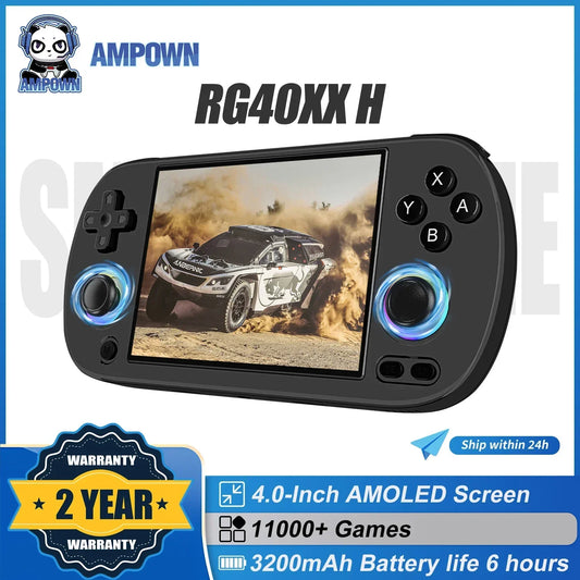 AMPOWN ANBERNIC RG40XX H Handheld Game Console Portable Retro Video Game Consoles Linux System Joystick Effect Consoladores