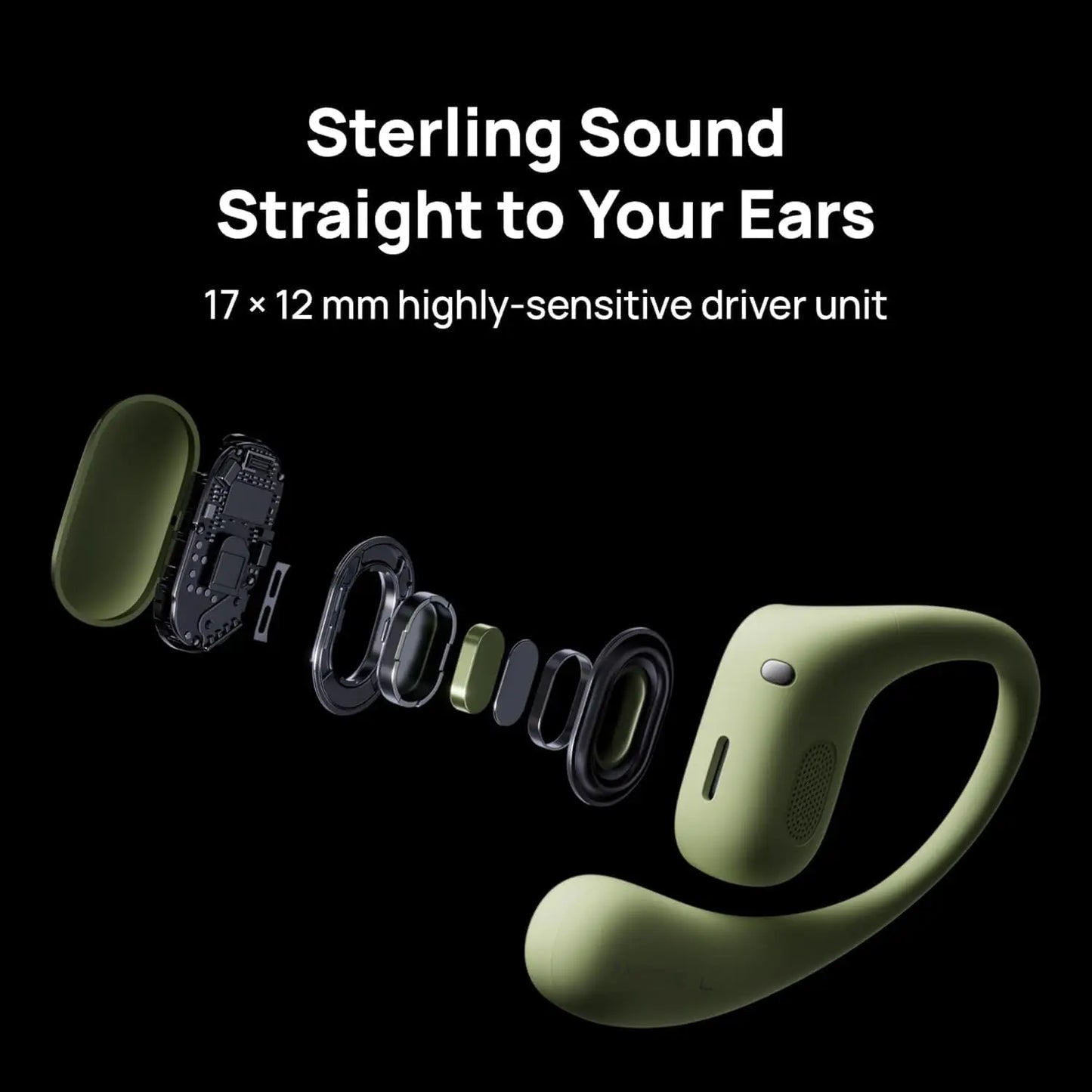 Open Headphones, Incredible Sound, IP57 Water Resistance, up to 28 Hours, Sports Headphones Bone Conduction