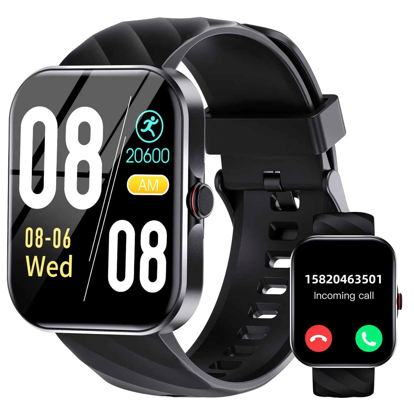 LaNikar Smart Watches 1.91”Fitness Tracker with Heart Rate Sleep Monitor Full Touch Screen Compatible with iPhone Android Phones