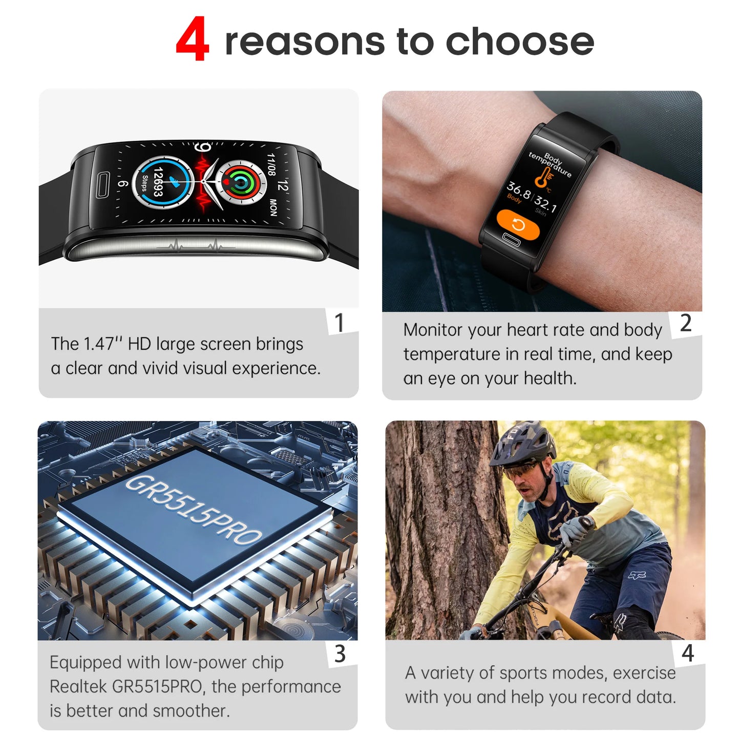 2025 New Men Women Smart Watch ECG + PPT Heart Rate HRV Blood Pressure SpO2 Sleep Monitor Fitness Bracelet IP67 Waterproof