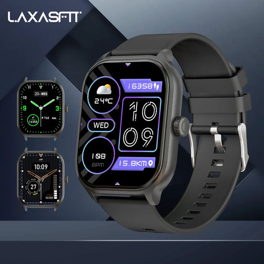LAXASFIT New Smart Watch 2.01 Inch Smart Watch Bluetooth Call Men Women IP68 Waterproof Sports Fitness Smart Watch