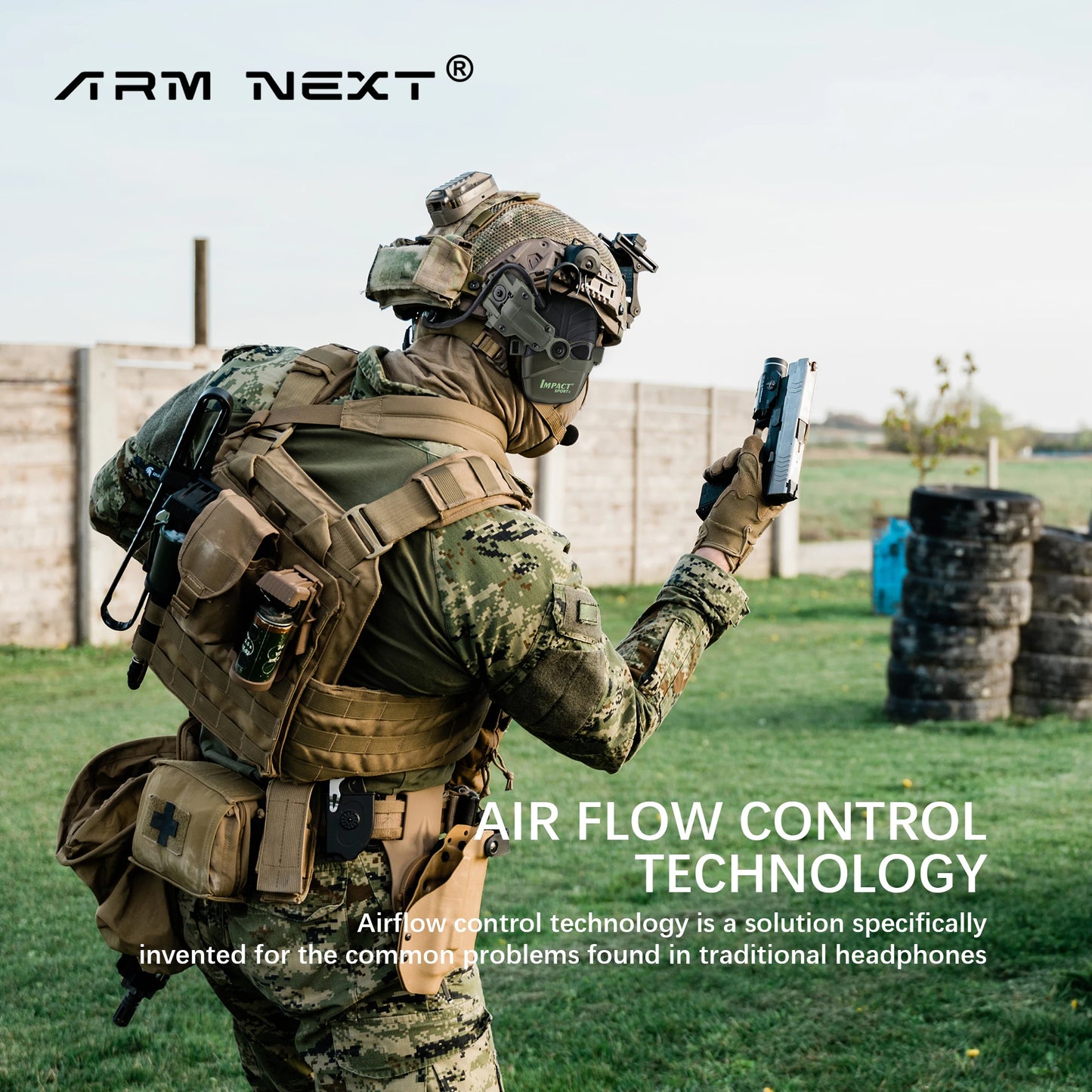 Impact Sport Electronic Shooting Headset Helmet Mounted Ver Hunting Pickup Noise Reduction Hearing Protection Tactical Headset