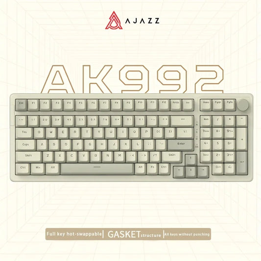AJAZZAK99 wired mechanical keyboard, hot-swappable gaming, RGB backlit gaming