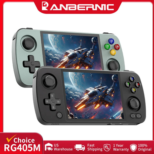 ANBERNIC RG405M Handheld Game Console 4'' IPS Touch Screen Android12 System T618 Metal Shell Retro Video Game Player 3000+ Games