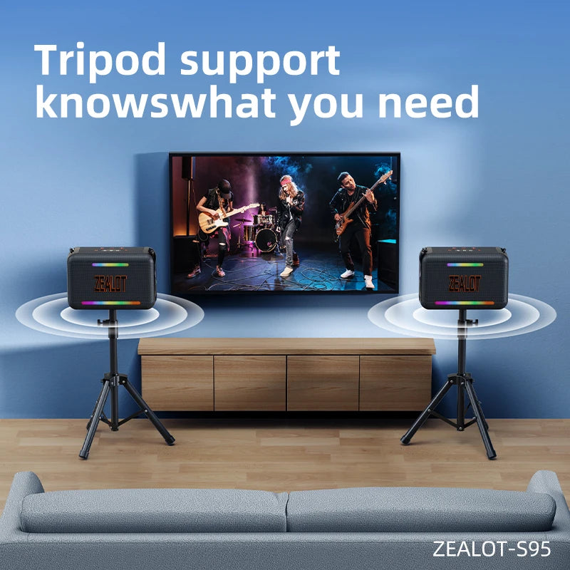 120W Waterproof Portable Loud Bluetooth Speaker, Wireless Outdoor Boombox SubwooferTriple Passive Radiators-Deep Bass